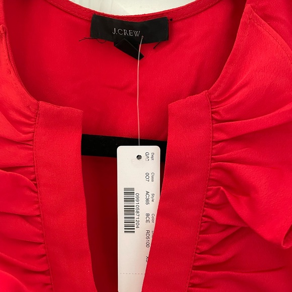 J Crew ruffle crepe blouse NWT - Picture 3 of 4